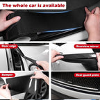 CloudBuyer Universal Car Door Edge Protector, Carbon Fiber 5D Gloss Black Vinyl Wrap Film with Anti-Collision Protection for Most Vehicles (33Ft x 2In, Black)