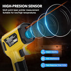 Infrared Thermometer Gun - INSTRODOTS Digital Laser Thermometer emperature Gun with Adjustable Emissivity & Max Value, -58°F~1472°F Non-Contact Surface Thermometer for Cooking, Freezer, Pizza, HVAC