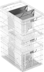 SIDIO Crate Basic Pack - 2 Full-Size & 1 Half-Size Heavy Duty Stackable Storage Bins, Totes and Containers with Dividers - Durable Plastic Organizer for Home, Office, Garage, and Outdoor Use