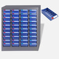 40 Drawer Parts Cabinet Organizer with Dividers and Labels, Alloy Steel Frame, ABS Drawers for Bolts, Nuts, Screws, Tool Storage in Workshop, Garage, or Classroom (40 Drews)