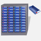 40 Drawer Parts Cabinet Organizer with Dividers and Labels, Alloy Steel Frame, ABS Drawers for Bolts, Nuts, Screws, Tool Storage in Workshop, Garage, or Classroom (40 Drews)