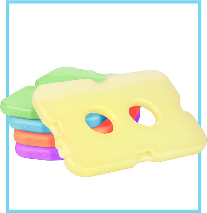Healthy Packers Reusable Ice Packs for Lunch Boxes - Long Lasting Slim Freezer Packs, Thin Non-Toxic BPA-Free Hard Gel Ice Blocks for Coolers, Kids & Adults Lunch Bags, Travel, Camping, Food Storage