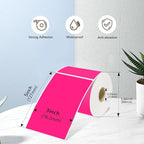 3x5 Inch Thermal Label Stickers,300Pcs Waterproof Rectangle Labels for Storage Bins,Moving Boxes,Address & Inventory Organization,Small Business Labeling,Fluorescent Pink