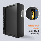 XDeer 60-Key Biometric Lock Box, Wall Mount with Anti-Theft Key Slot and Combo Lock for Hotels & Offices