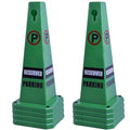 OrangeStar 8-Pack Reserved Parking Cones, Green Four Sided Message Safety Traffic Cones with Heavy Rubber Base for Indoor/Outdoor Use