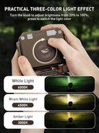 Smiling Shark Portable Working Lights, 5000mAh Rechargeable LED Work Light Dimmable 3 Light Mode with SOS Strobe 360°Rotatable Magnetic COB Worklight Job Site Lighting for Garage Repair Camping Hiking