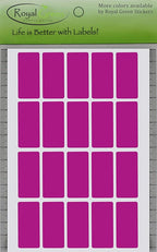Royal Green Small Label Tags Stickers in Purple (40mm x 19mm) 1.57 inch x 0.75-2000 Pack