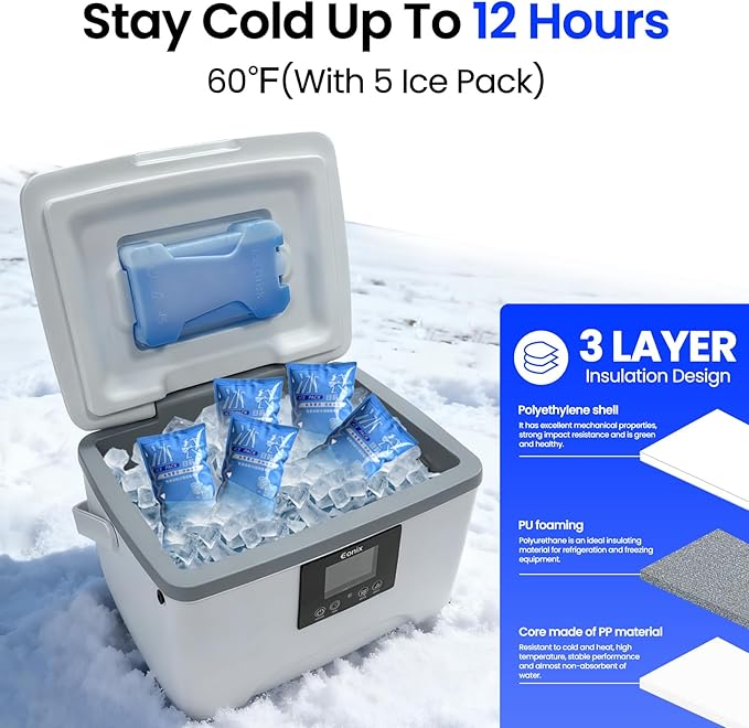 Cold Therapy Machine with Programmable Timer,Portable Ice Machine for Knee After Surgery,Knee Replacement Recovery System,Cryotherapy Pain Relief w/Compression Pad