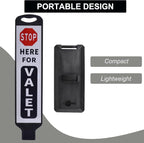 OrangeStar 2-Pack Valet Parking Signs - Double-Sided Reflective Parking Lot Signs with Water-Filled Base, Heavy-Duty Traffic Control for Hotels, Restaurants & Events, White