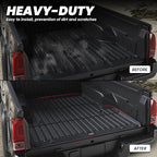 LASFIT Bed Mat for Toyota 2005-2023 Tacoma (5FT,61.3'' Bed) Truck Bed 5ft, All Weather TPE Car Bed Liner for Toyota Tacoma 2023 2022-2005 Accessories Truck Mat &Cargo Liner (Not Fit Drop-in Liners)