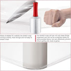 Jutom 16 Pcs Stretch Wrap Roll Plastic Wrap for Moving with 2 Handles 5" x 1000 ft Packaging Shrink Film Self Adhering Shipping Supplies for Moving Furniture Pallet (Clear, Red)