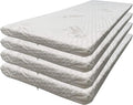 Foamma 12” x 30” x 72” High Density Foam Bunk Mattress, Organic Cotton Cover, Made in USA, Comfortable, CertiPUR-US Certified, 4 Pack