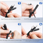 Cable Management Sleeve Automotive Split Wire Loom Heat Resistant Cord Cover Sleeving Critter Charger Cord Protectors from Pets No Chew Cat Dog Self Wrapping Braided Audio Video 18FT - 1/4 inch