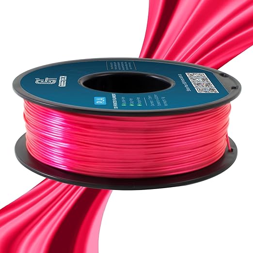 Geeetech Silk PLA Filament 1.75mm, Metal-Like Shiny Silk Rose Pink 3D Filament 1kg (2.2lbs) 1 Spool, Dimensional Accuracy +/- 0.02 mm, Fit Most FDM Printer (Magenta)