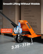 VEVOR Pallet Jack, 6600 lbs Load Capacity, Manual Pallet Truck with 48L x 27W Inch Forks for Material Handling, 3.35-7.1 Inch Fork Lift Height Range, Suitable for Warehouse, Supermarket, Manufacturing