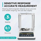 LAB FISH Analytical Balance 220g x 0.1mg Scale High Precision 0.0001g Accuracy Digital Lab Scale Internal & External Calibration for Laboratory Pharmacy Jewelry