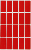 Royal Green RED Rectangular Color Sticker 1.57 inch x 0.75 inch - Color Code Labels Rectangle (40mm x 19mm) 300 Pack