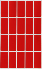 Royal Green RED Rectangular Color Sticker 1.57 inch x 0.75 inch - Color Code Labels Rectangle (40mm x 19mm) 300 Pack