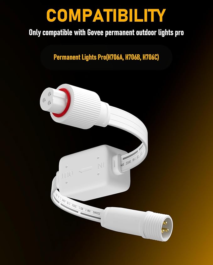 Driver Module Signal Booster ONLY Compatible with Govee Permanent Outdoor Lights Pro H706A, H706B, H706C, Voltage Transformer, Enhanced Signal Stability up to 200FT