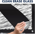 Quartet Magnetic Dry Erase Board, 36" x 24" Glass Whiteboard for Wall, Infinity, Black (G3624B)