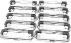 10 Pack Clipboard Clips 3.94" Mountable Metal Clipboards Hardware with Rubber Grip and Hanging Hole