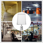 VICASKY Stanchion Sign Holder Queue Barrier Crowd Control Barriers Retractable Rope Supermarket Entrance Security Tape Belt Steel Ropes Heavy Duty Stanchions Holder Stainless Frame Stand