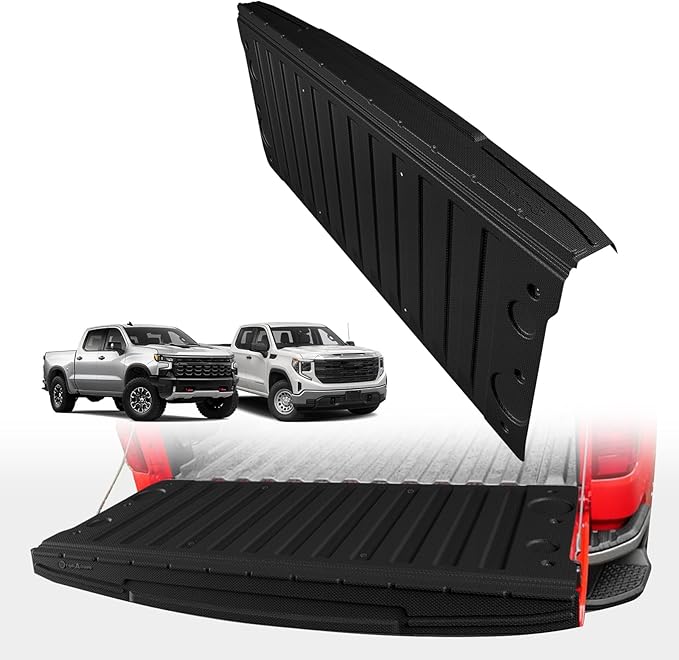 TripleAliners Compatible with Chevy Silverado & GMC Sierra 1500 2019-2025 2026 Accessories Standard Tailgate Mat with Tailgate Cap Top Protector Full-Coverage All Weather Truck Bed Cover