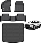 AIPOIL® Floor Mats & Cargo Liner Set for Corolla Cross AWD 2020-2026 All Weather Protection TPE Anti-Slip Automotive Full Set Custom Car Mats Accessories - Black