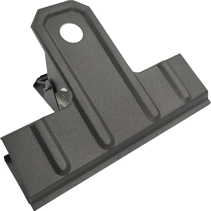 Locci Black Large Bull Clips,10 Pack Medium Binder 3 Inch Drawing Board Clips,Big Clip for Food Bags,Art,Office and Home Kitchen (77 mm)