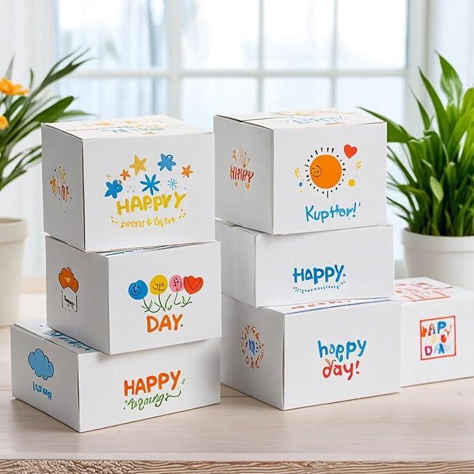 Shipping Boxes 9X6X4 Set of 40, White Corrugated Cardboard Box for Mailing Business Packaging