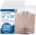 Spartan Industrial - 14” X 20” (200 Count) Self Seal Clear Poly Bags with Suffocation Warning for Mailing, Packaging, and Clothes - Resealable Glue