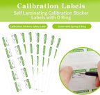 300 Pack 0.5" x 1" Self Laminating Calibration Labels with O Ring Stickers for NIST & ISO-9000 Calibrations, Inventory, Quality Control Organization