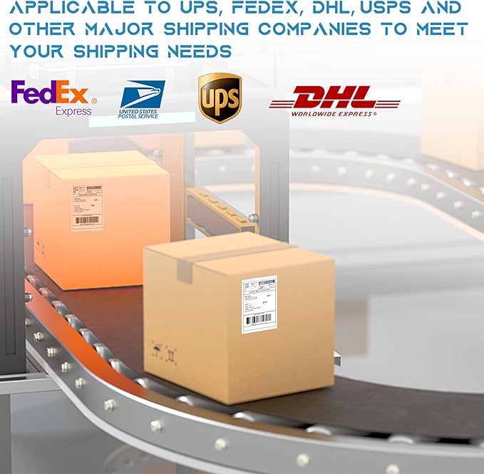 MFLABEL 4x6 Thermal Shipping Labels - 80 Rolls of 250, Perforated & Smudge-Proof Direct Thermal Labels Compatible with Rollo, Zebra, for Amazon UPS FedEx Shopify