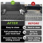 TripleAliners Truck Bed Mat Compatible with 2004-2014 Ford F150 Accessories 5.5FT Vehicle Perfectly Flush All Weather Protection TPE Heavy Duty Pickup Car Bed Cargo Mat