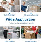 15in Stretch Wrap Roll with Handle, Heavy Duty 1200ft Shrink Wrap Roll, Clear 60 Gauge Industrial Strength Stretch Film with Extended Cardboard Handles, Plastic Wrap for Pallet Packing Moving(2 Rolls)
