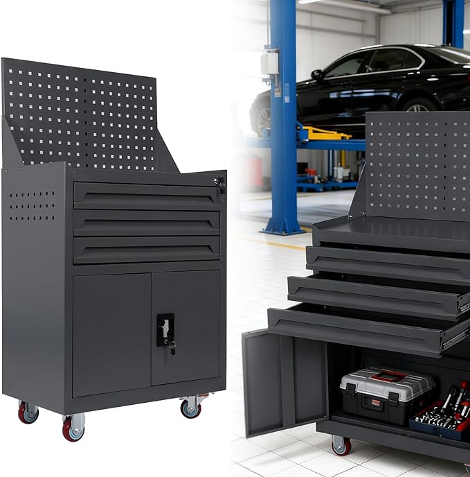 Rolling Tool Chest with Drawers Tool Storage Cabinet Auto Repair Tool Cart for Workshop Warehouse Garage