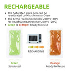 3Pcs 40 Gram Rechargeable Desiccant, Indicating Silica Gel, Gun Safe Dehumidifier, New Style Desiccant Moisture Absorbing Bag