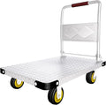 Heavy Duty Platform Truck Cart Foldable Flat Cart Push Cart Dolly Large Platform Cart w/ 5'' Swivel Wheels 2000LBS Capacity Moving Hand Dolly for Groceries, Garage, Warehouse (35'' L x 22.5'' W)
