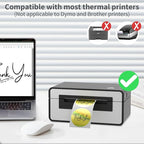 MFLABEL 2" Round Holographic Thermal Labels - 400pcs Gold Waterproof Sticker Roll for Small Business Logo, Compatible with MUNBYN/Rollo/Phomemo (Not for Dymo/Brother)