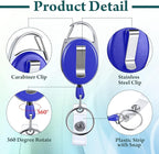 Laumoi 80 Packs Retractable ID Badge Holder Name ID Badge Reel Clips Keychain with Belt Clip and Key Ring for Office Worker Doctor Nurse Employee (Multicolor)