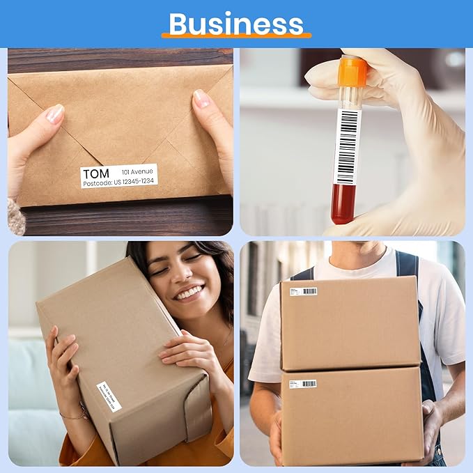 Compatible Address Labels Replacement for Brother DK-11204/DK-1204(0.66" X2.1”) Die-Cut All Purpose Shipping Barcode Label Use with Brother QL Label Printers 12 Rolls 4800 PCS