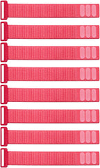 Wrap-It Storage Cinch Straps - 5" (8-Pack) Coral - Appliance Cord Organizer and Cable Ties for Chargers and Home Office Accessories