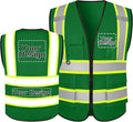 Custom Safety Vest with Logo Pockets High Visibility Reflective Vests Construction Security Workwear