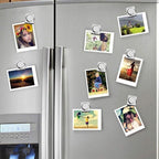 Square Strong Magnetic Clips, 1.8"-9 Pcs, 45 mm, Silver, Refrigerator Magnet Clips, Magnets, Office Supplies, Photo Displays