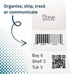 Blank Waterproof Label Stickers, White Write-On Polypropylene Labels with Strong Permanent Adhesive, 70mm x 40mm (2.8” x 1.6”), 500/Roll, Durable for Bottles, Storage Bins, Pantry & Cleaning Supplies