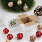 Hoikwo 5x5x5 Shipping Boxes Set of 25, White Corrugated Cardboard Box for Small Business for Packaging Mailing