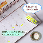 PARLAIM 0.25 Inch Color-Code Dot Stickers,1000 Stickers Roll Coding Label Sticker for Office,Student Classroom(Fluorescent Yellow)