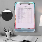 Clipboard with Storage,Storage Clipboard with Pen Holder,Heavy Duty Plastic Storage Clipboard with Low Profile Clip, Clipboard Folder, Teacher Must Haves, Office Supplies,owl Rose Flowers