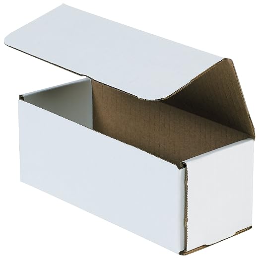 Box USA BM833 8"L x 3"W x 3"H, White (Pack of 50)