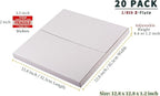 White 12" Vinyl Record Shipping Boxes, 12.8"L x 12.8"W x 1"H Corrugated Cardboard LPs Album Mailers Boxes with Fragile Stickers, 20 Pack